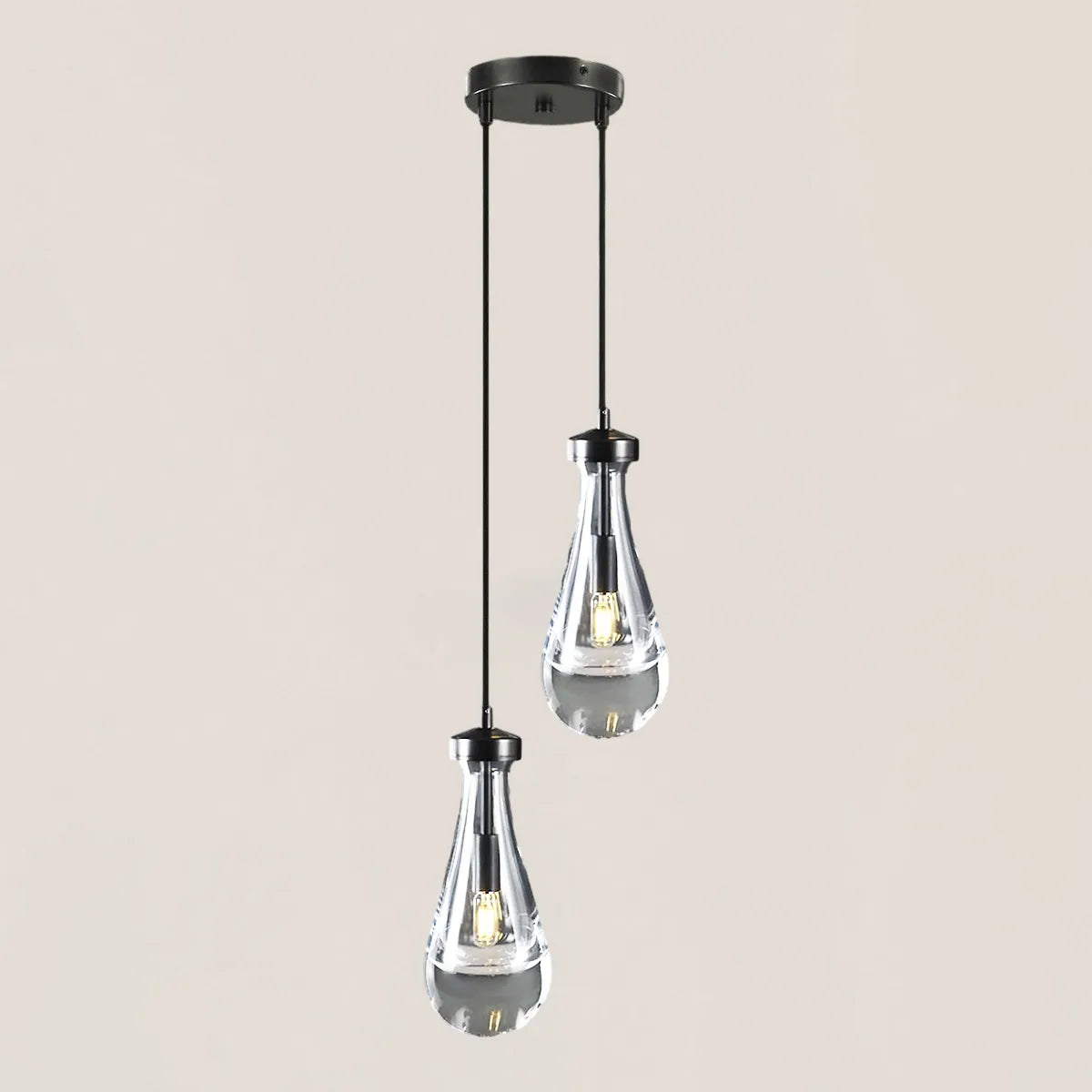 Raindrop Round Cord Pendant