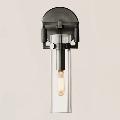 Machinist Glass Cylinder Sconce