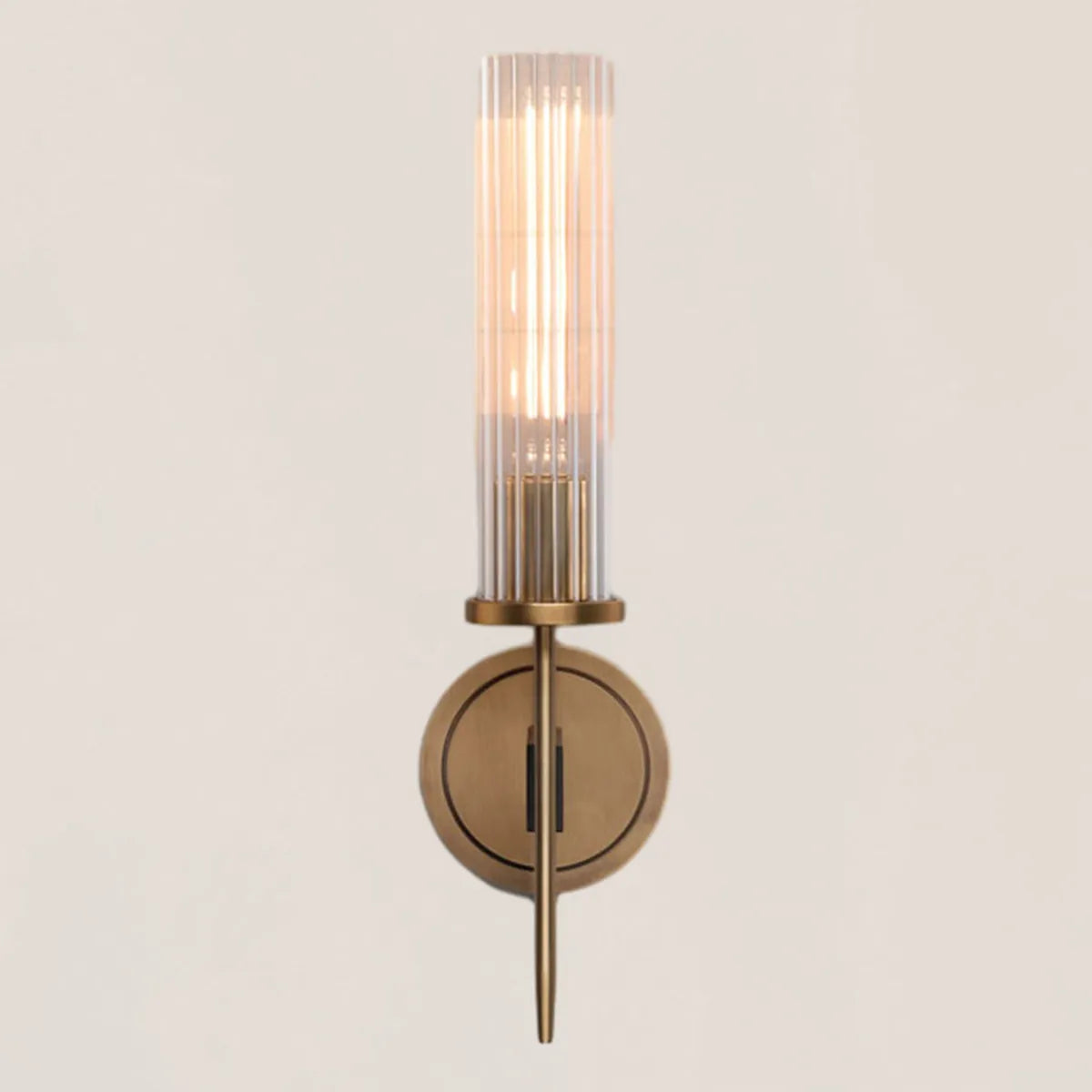 Alouette Brass Glass Wall Sconce