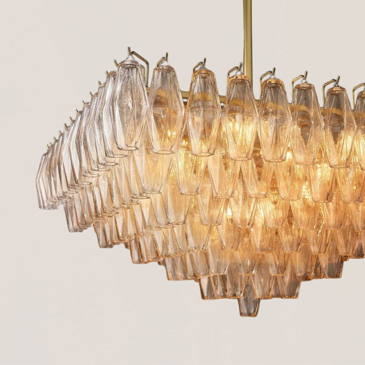 Chiara Clear Glass Rectangular Chandelier