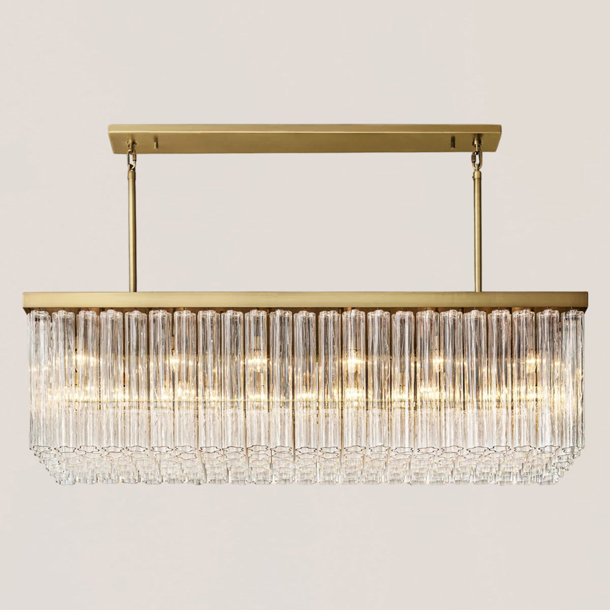 Cielo Glass Rectangular Chandelier