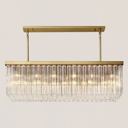 Cielo Glass Rectangular Chandelier