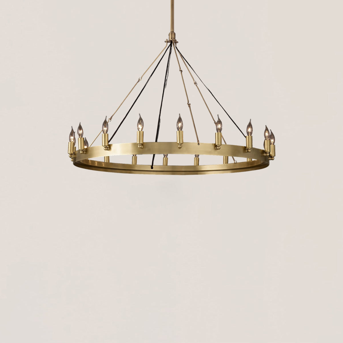 Industrial Rustic Vintage Candelabra Round Chandelier - Camino Style