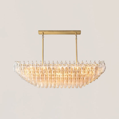 Chiara Clear Glass Rectangular Chandelier