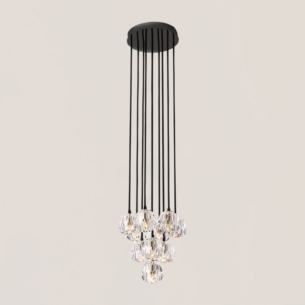 Boule De Crystal Round Cluster Chandelier