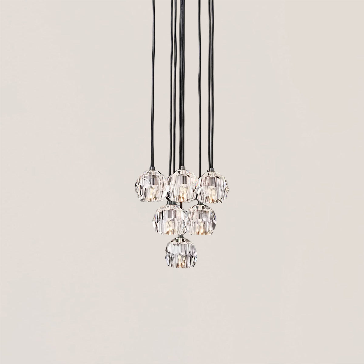 Boule De Crystal Round Cluster Chandelier