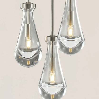 Raindrop Rod Round Chandelier