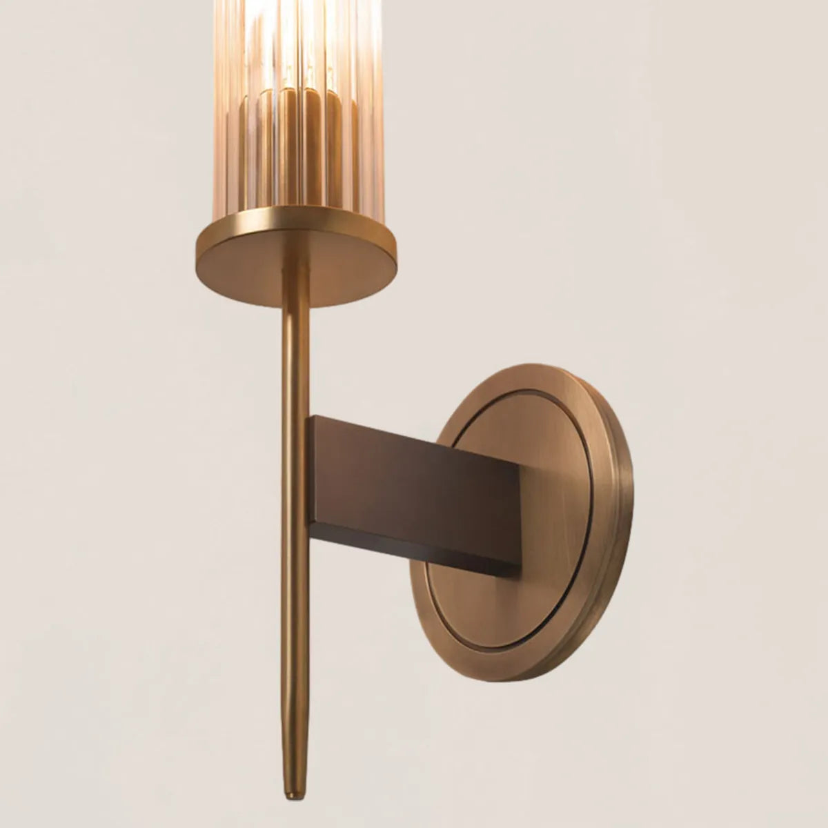 Alouette Brass Glass Wall Sconce