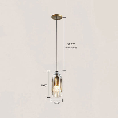 VASELAMPS - Brass Crystal Polygonal Pendant