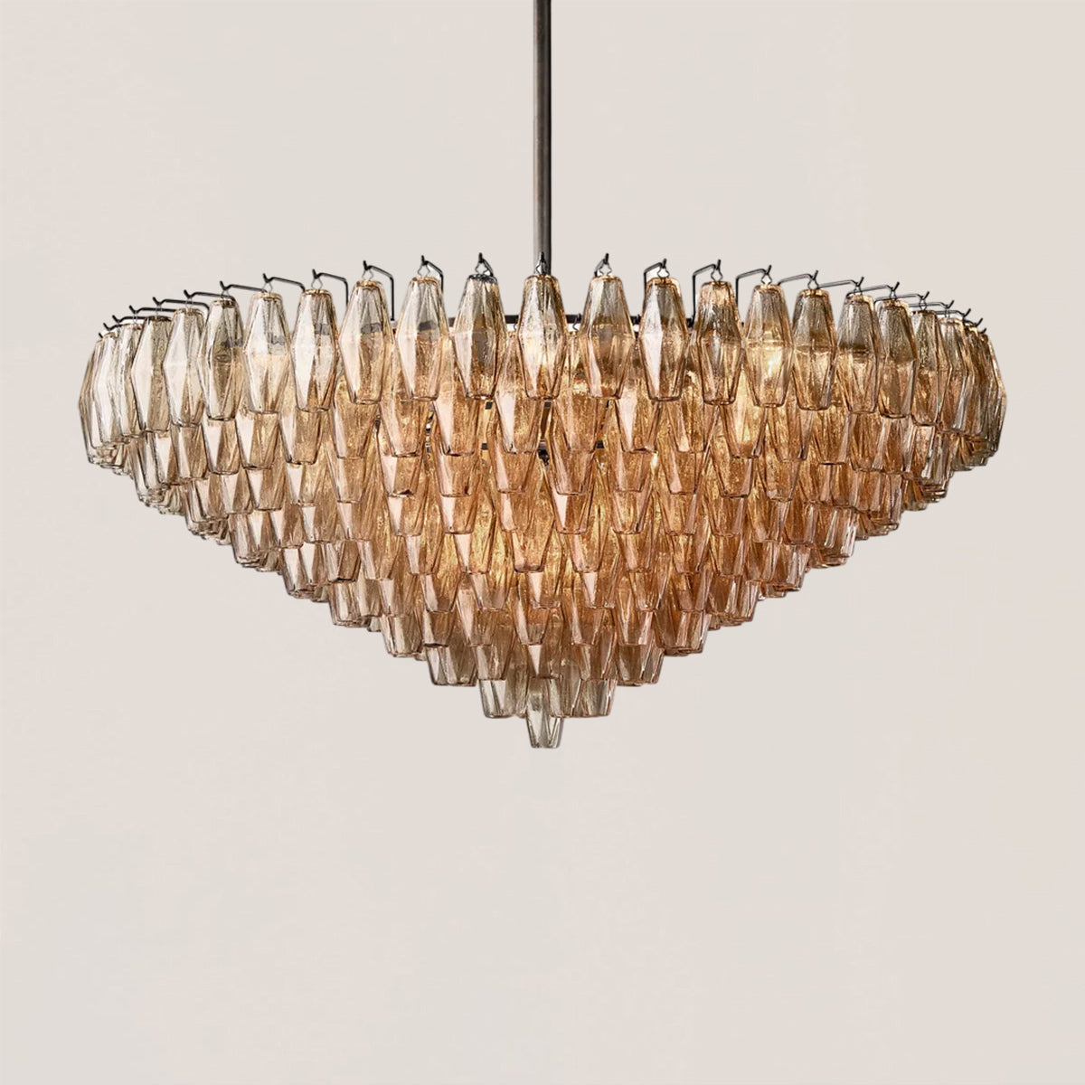 Chiara Glass Tiered Round Chandelier