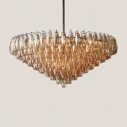 Chiara Glass Tiered Round Chandelier