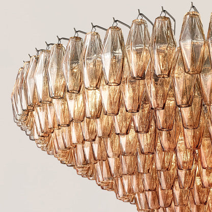 Chiara Glass Tiered Round Chandelier