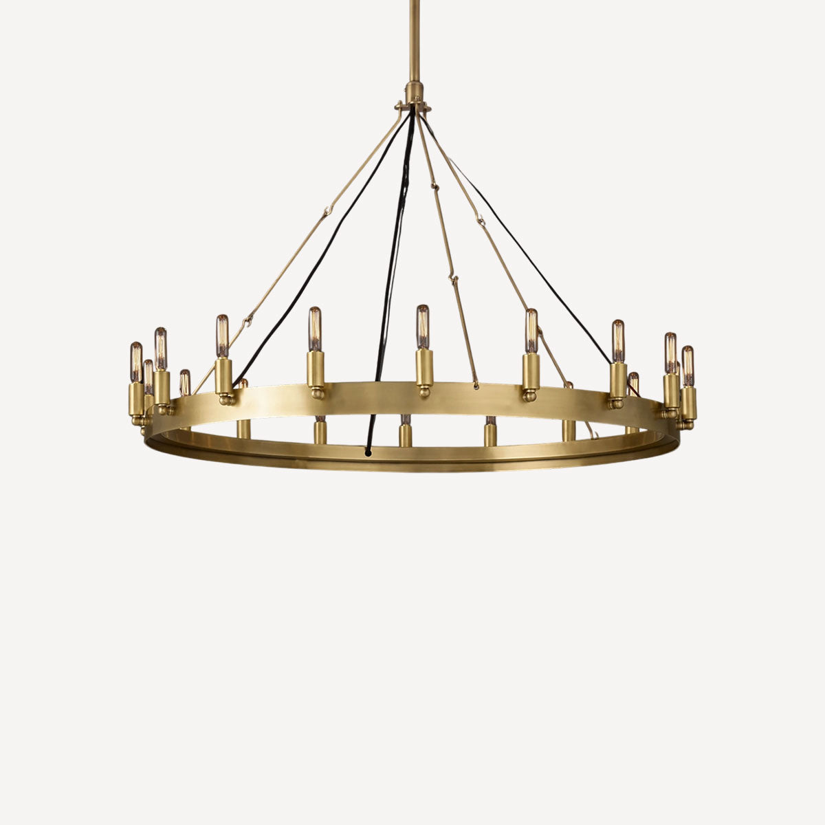 Industrial Rustic Vintage Filament Round Chandelier - Camino Style