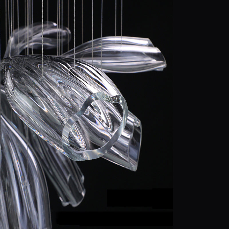Luxury Glass Lotus Chandelier