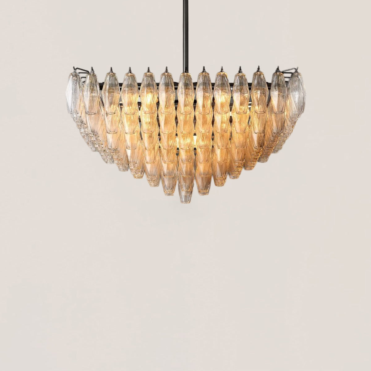 Chiara Clear Glass Rectangular Chandelier