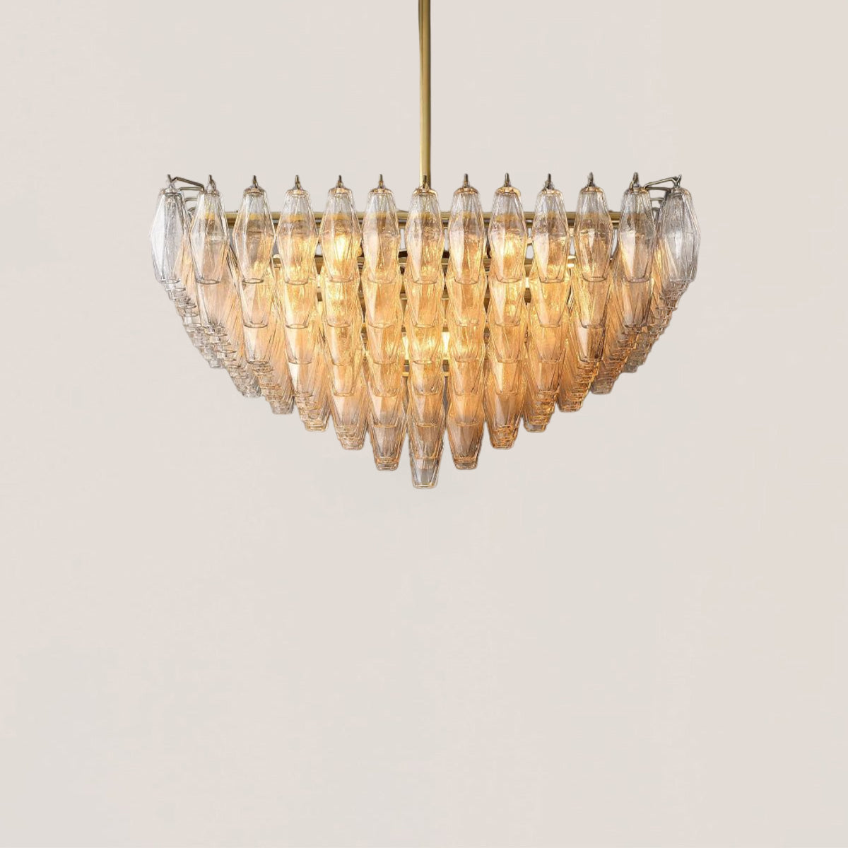 Chiara Clear Glass Rectangular Chandelier