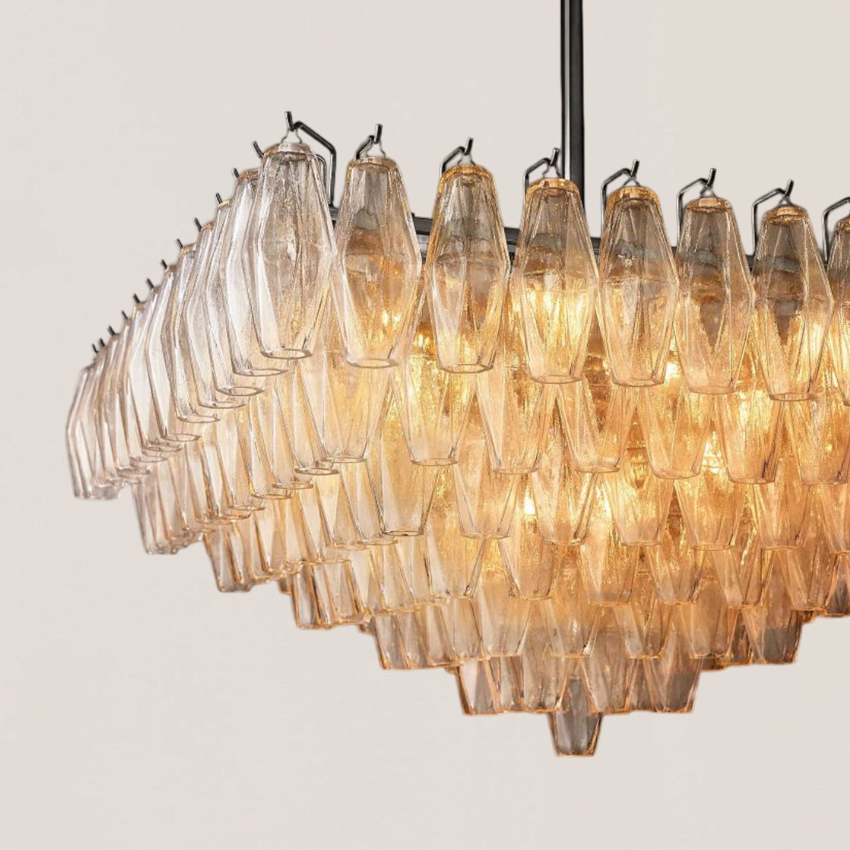 Chiara Clear Glass Rectangular Chandelier