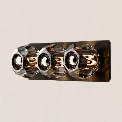 Boule De Crystal Smoke Linear Short Wall Sconce