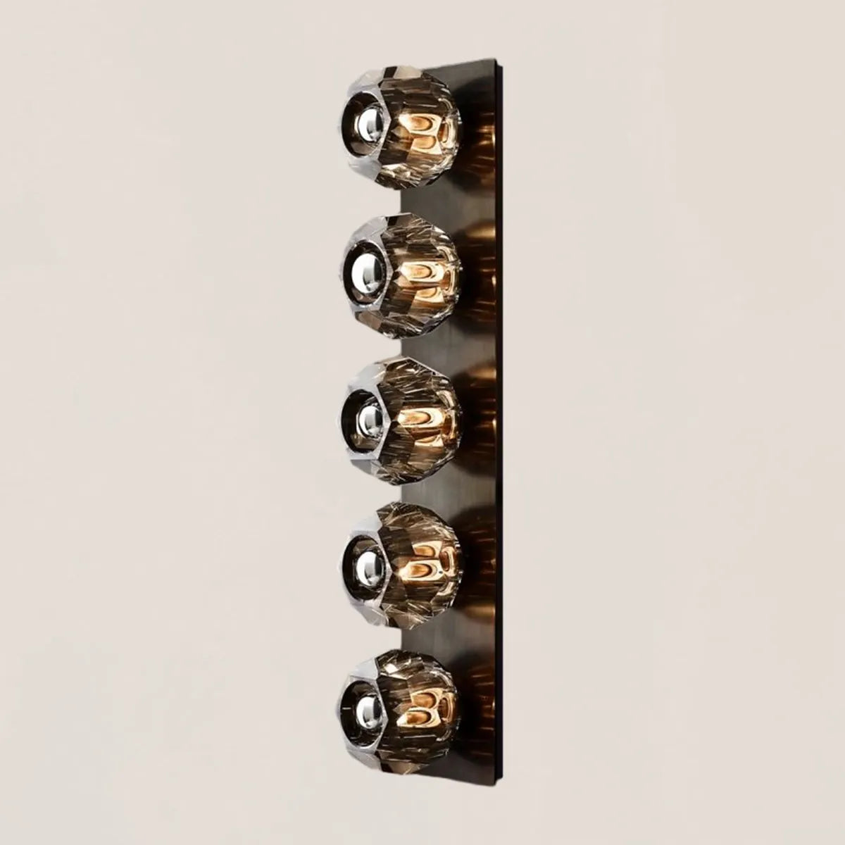 Boule De Smoke Crystal Linear Grand Wall Sconce