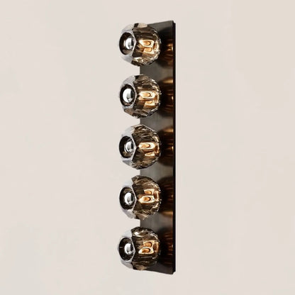 Boule De Smoke Crystal Linear Grand Wall Sconce