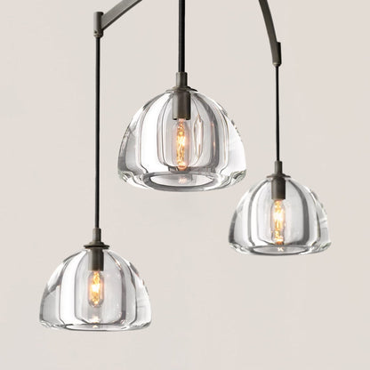 Hemisphere Linear Chandelier