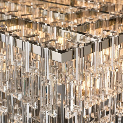 Marignan Tiered Crystal Rectangular Chandelier 60"