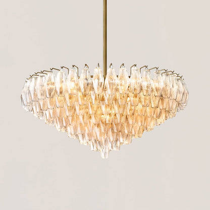 Chiara Glass Tiered Round Chandelier