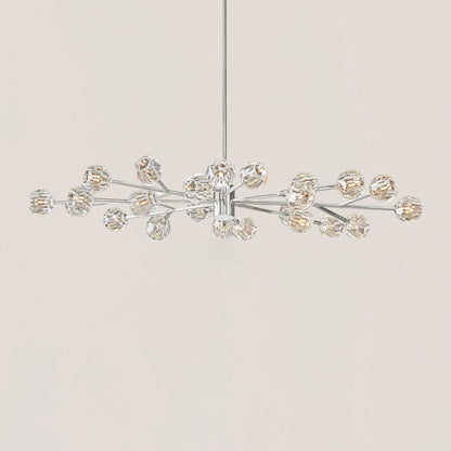 Boule De Crystal Oval Chandelier 72"