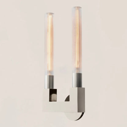 Cannele Glass Double Wall Sconce