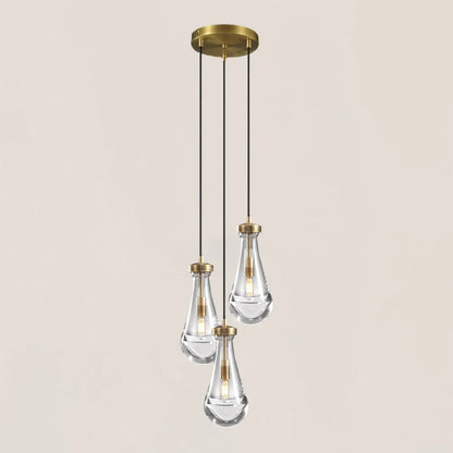 Raindrop Round Cord Pendant