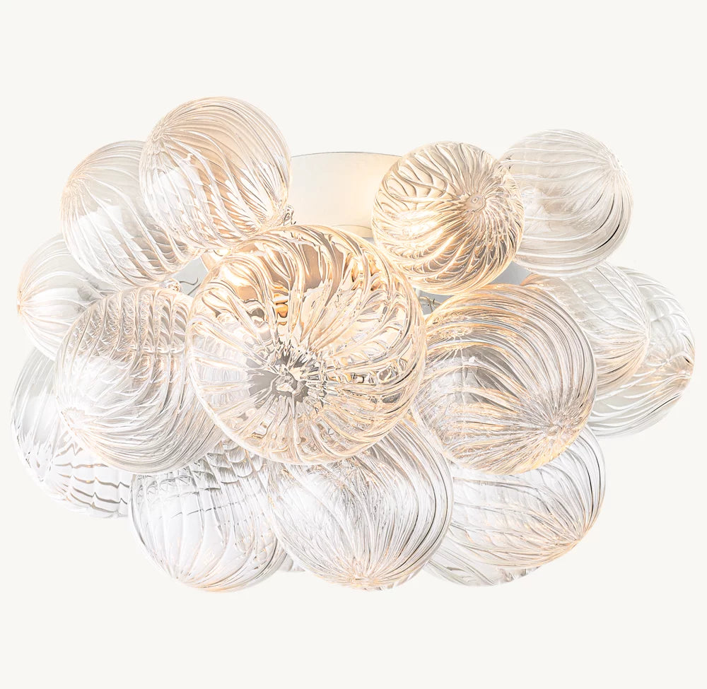 Swirled-Glass Orbs Flushmount