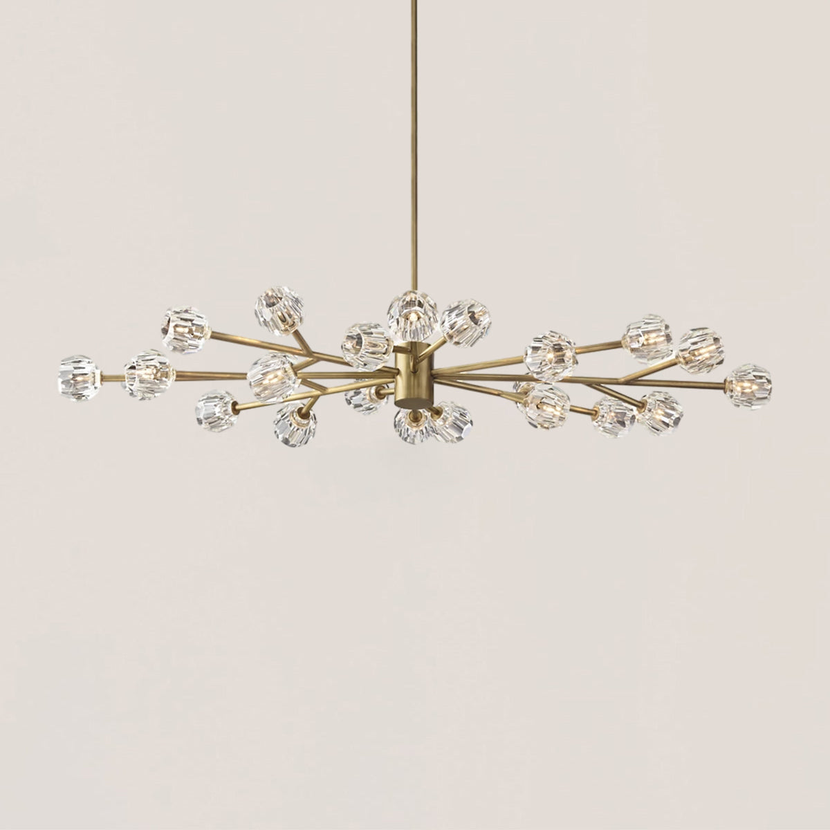 Boule De Crystal Oval Chandelier 72"