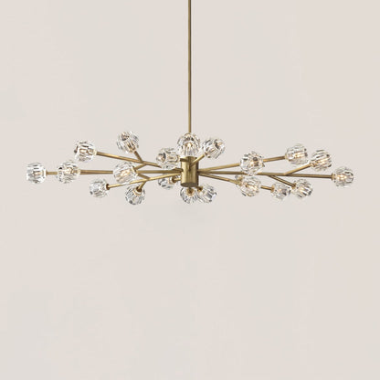 Boule De Crystal Oval Chandelier 72"