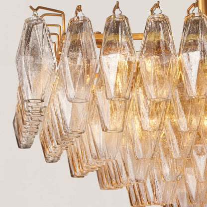 Chiara Clear Glass Rectangular Chandelier