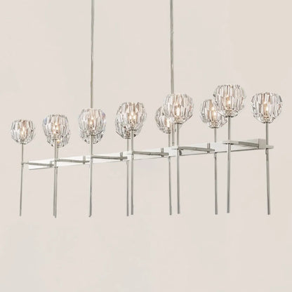 Boule De Crystal Clear Double Linear Chandelier 60"