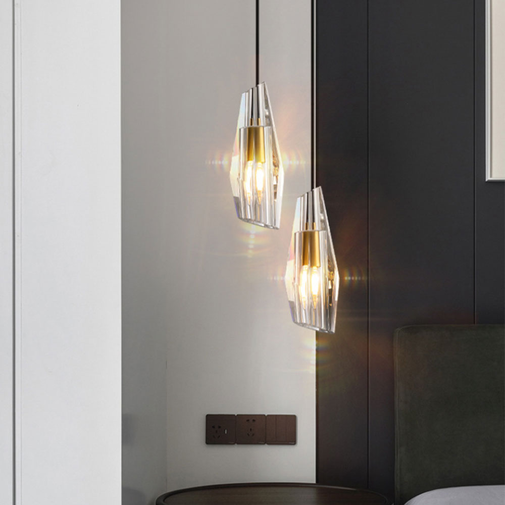 VASELAMPS - Modern Crystal Polygonal Pendant