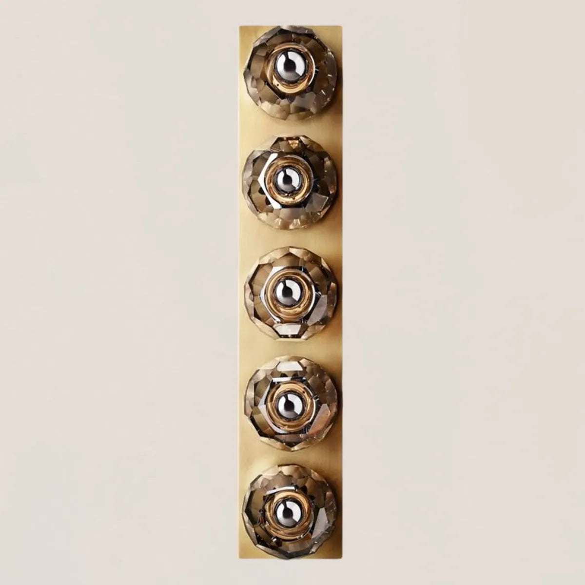 Boule De Smoke Crystal Linear Grand Wall Sconce