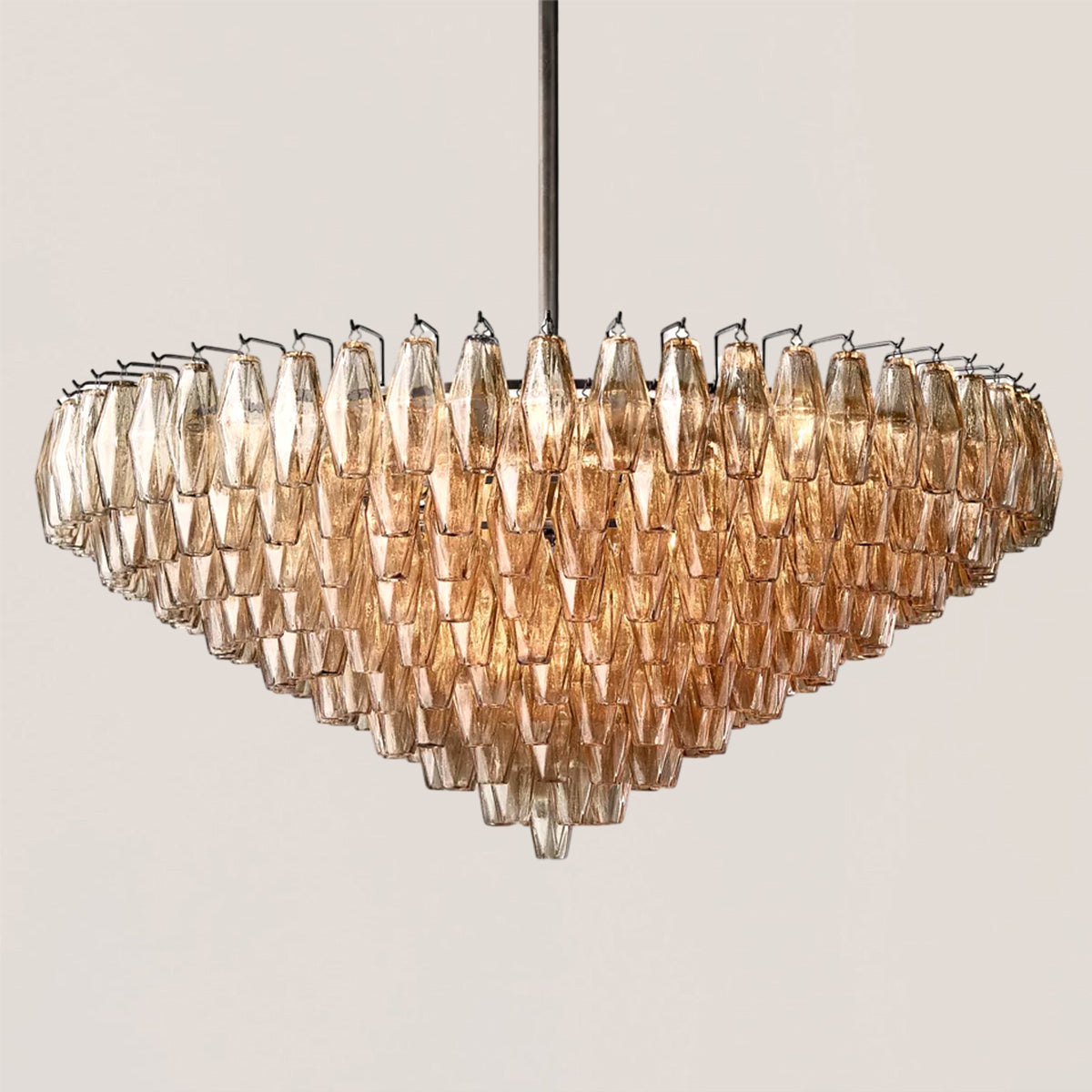 Chiara Glass Tiered Round Chandelier