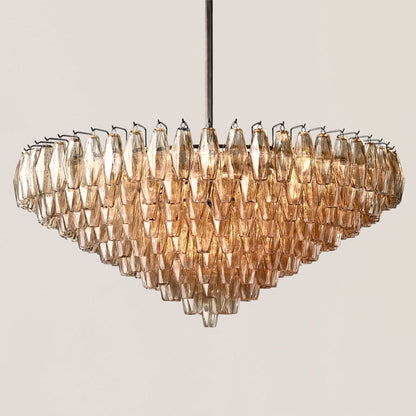 Chiara Glass Tiered Round Chandelier