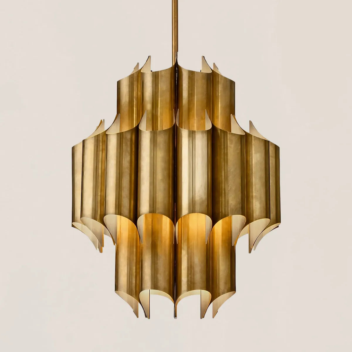 Cathedral Brass Chandelier 24"