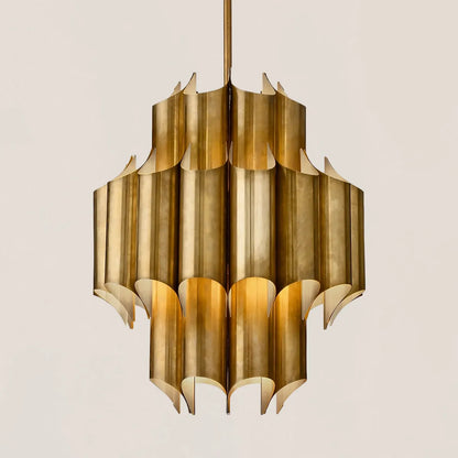 Cathedral Brass Chandelier 24"