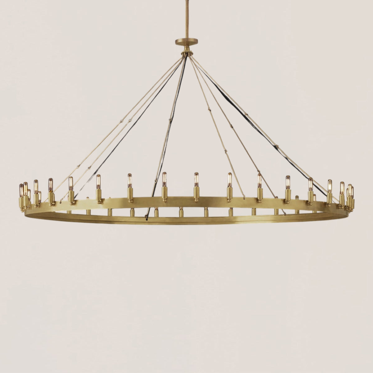 Industrial Rustic Vintage Filament Round Chandelier - Camino Style