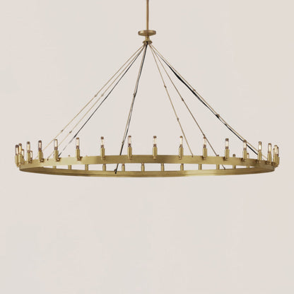 Industrial Rustic Vintage Filament Round Chandelier - Camino Style