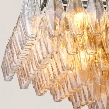 Chiara Clear Glass Rectangular Chandelier