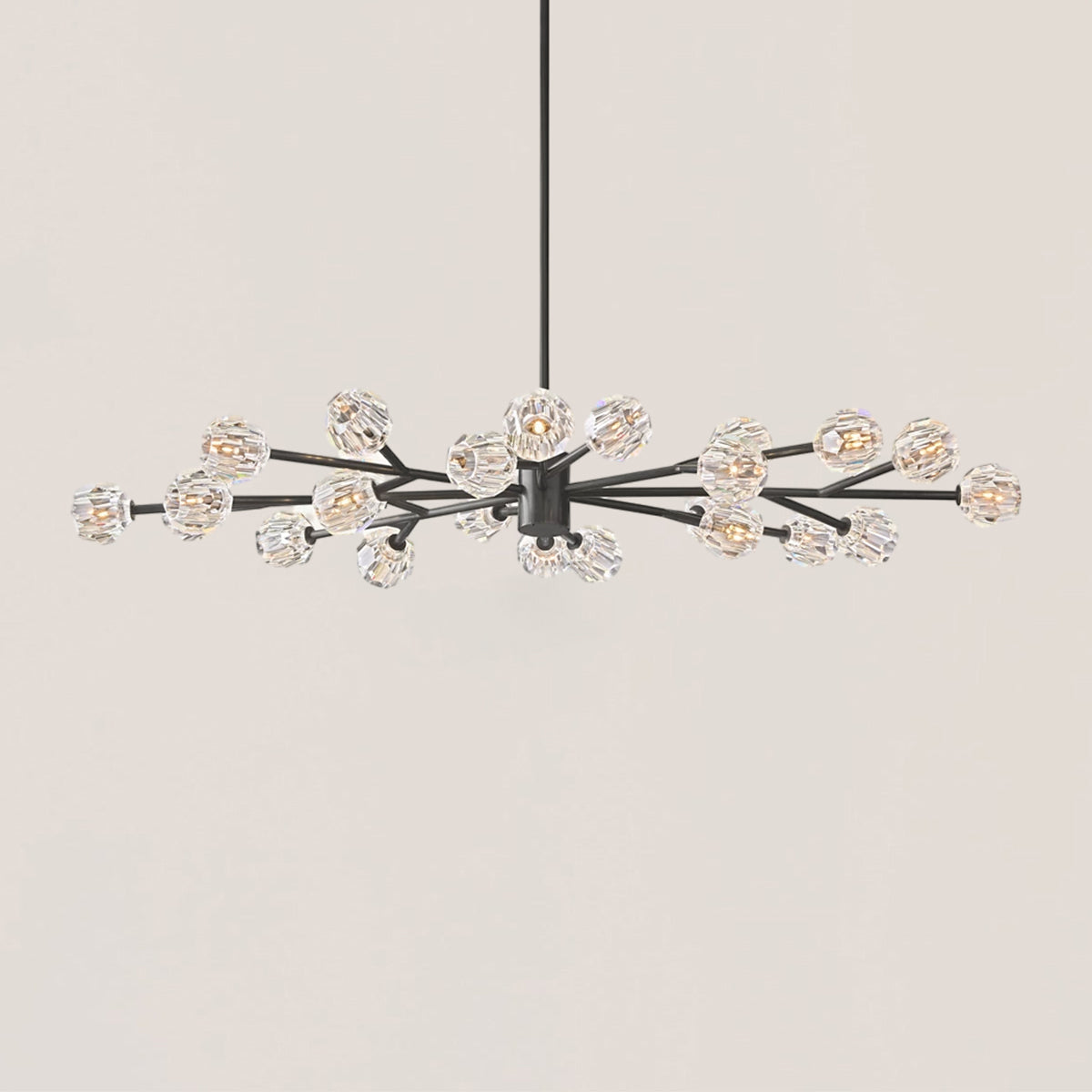Boule De Crystal Oval Chandelier 72"