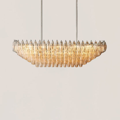 Chiara Clear Glass Rectangular Chandelier