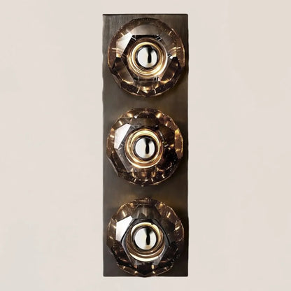 Boule De Crystal Smoke Linear Short Wall Sconce