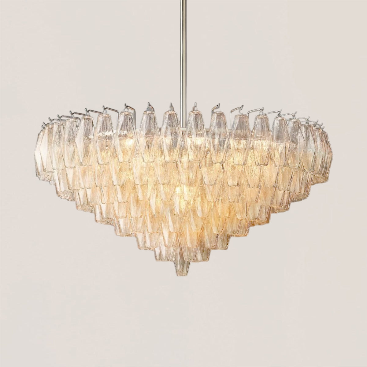 Chiara Glass Tiered Round Chandelier
