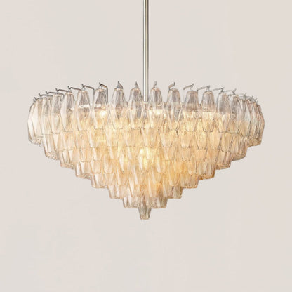 Chiara Glass Tiered Round Chandelier