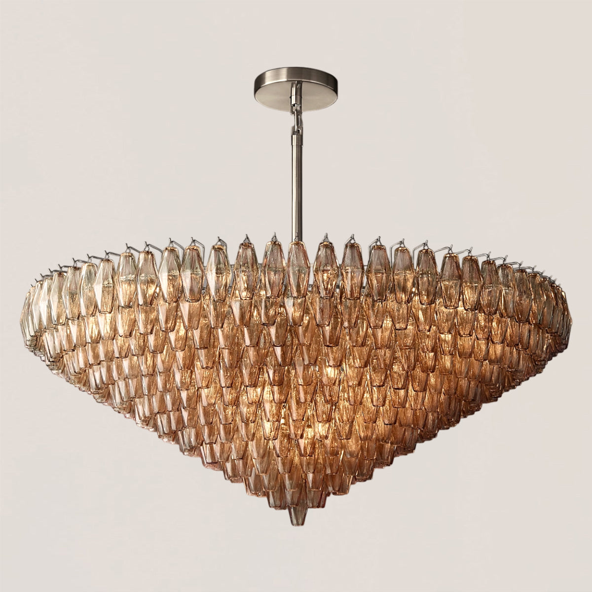 Chiara Glass Tiered Round Chandelier